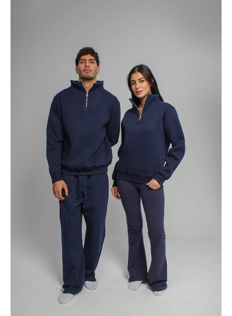 Basic Look Quarter zip Brushed Milton - Image 1
